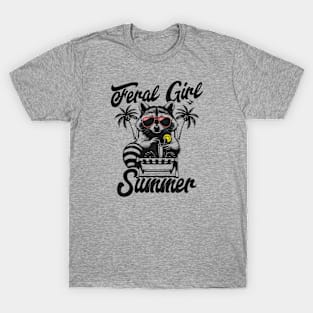 Feral Girl Summer Raccoon T-Shirt